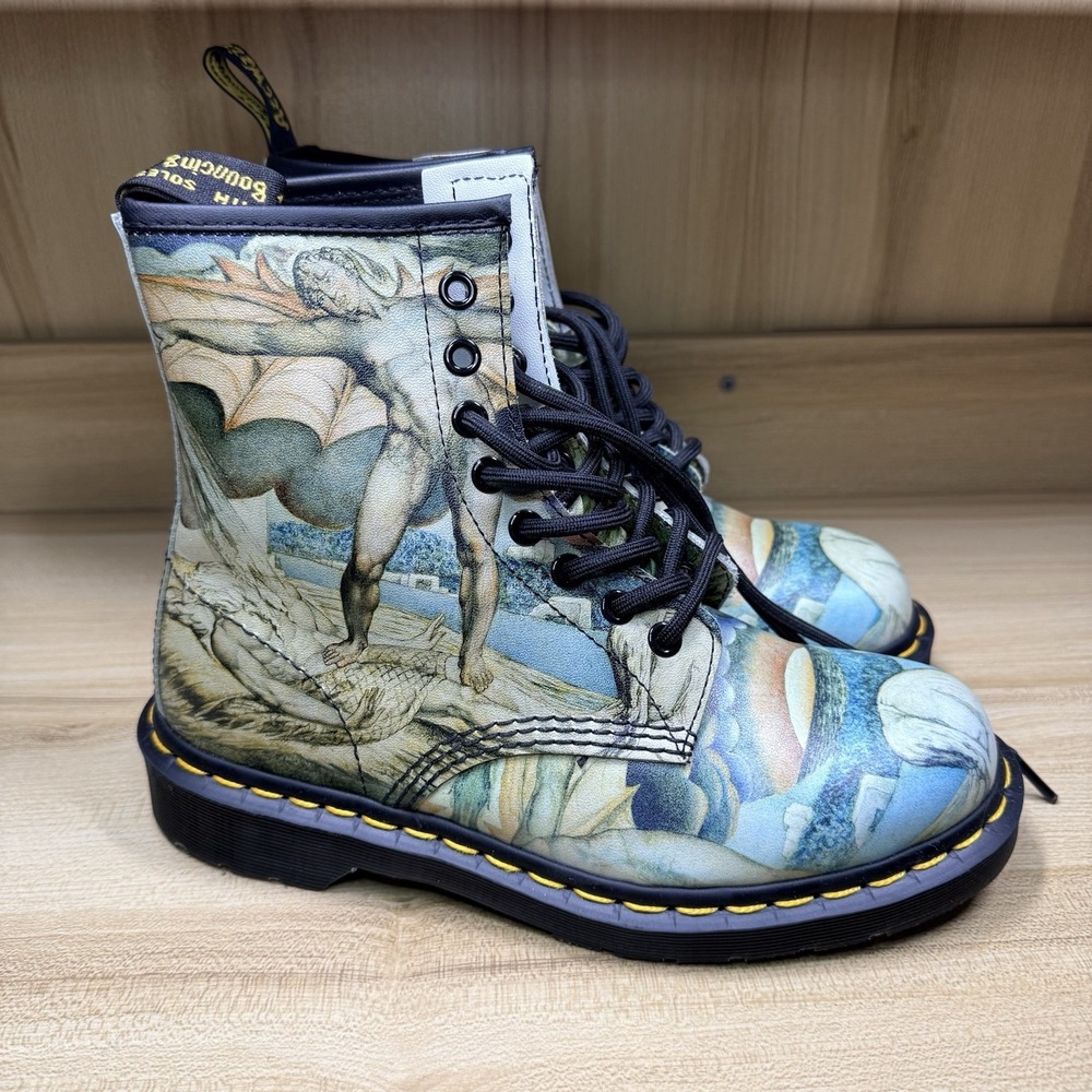 Rare Dr. Martens Tate Museum William Blake Satan 1460 Combat Boots US:M6 W7‎ - Picture 3 of 10